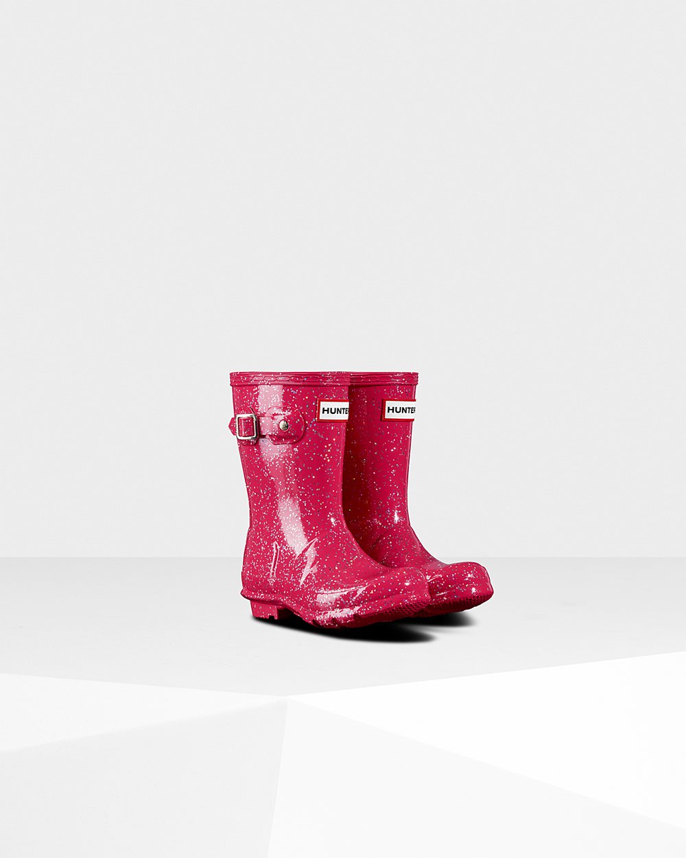 Regenlaarzen Kinderen - Hunter Original Little Giant Glitter - Roze - 89OMWDEBV